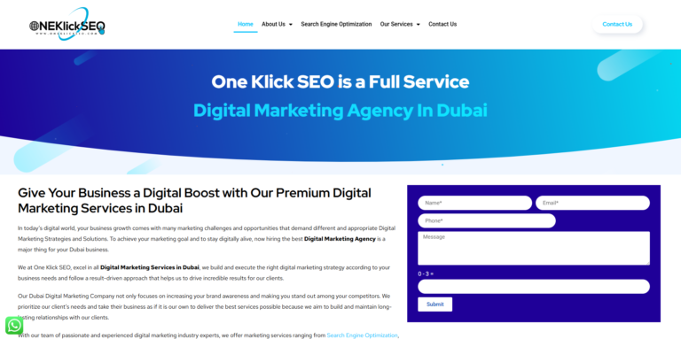 One Click SEO - Best SEO Services in Dubai