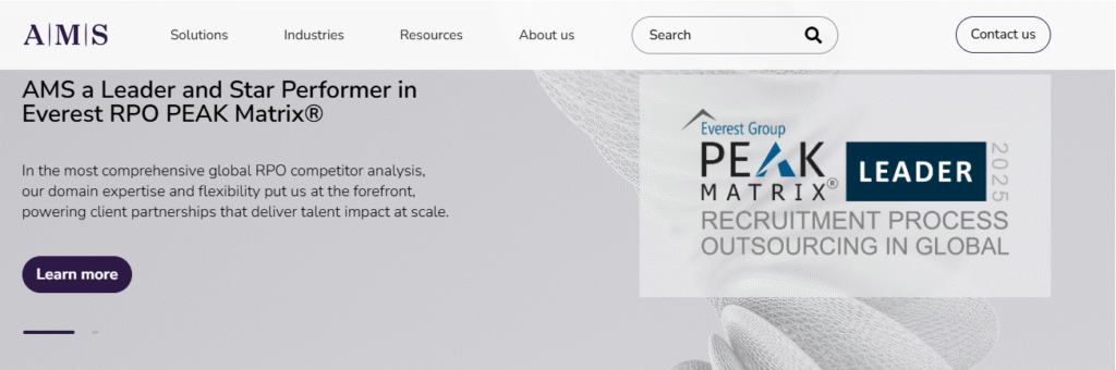 Alexander Mann Solutions (AMS) : Best Recruiting Agencies (RPO) in 2025