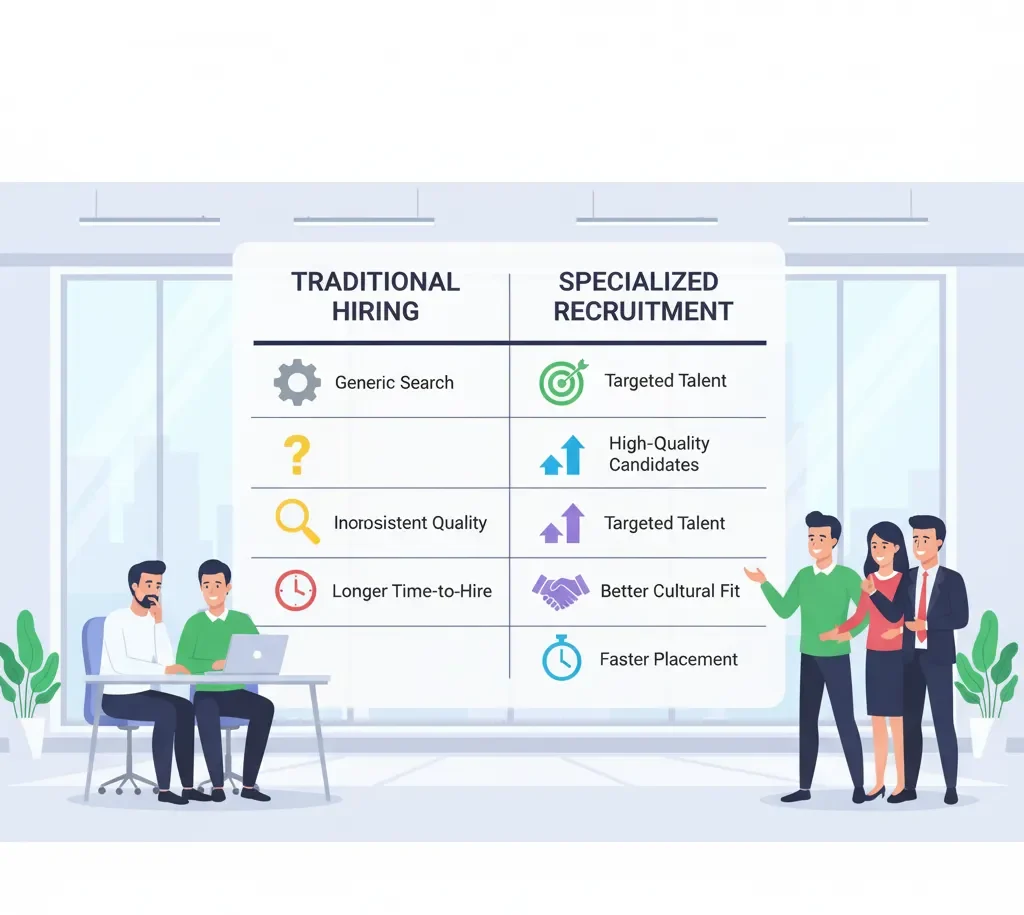 Comparative Table: Top Sales Recruiting Services :