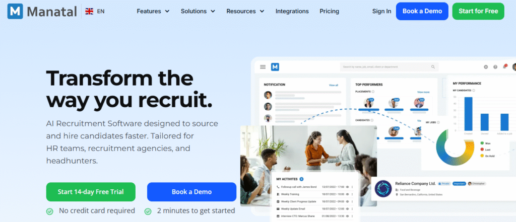 Manatal: best recruitment AI tools