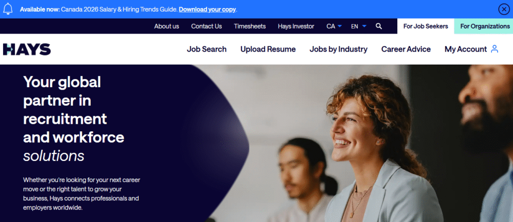 Hays Recruitment Canada: Healthcare Offshore Recruitment in Canada