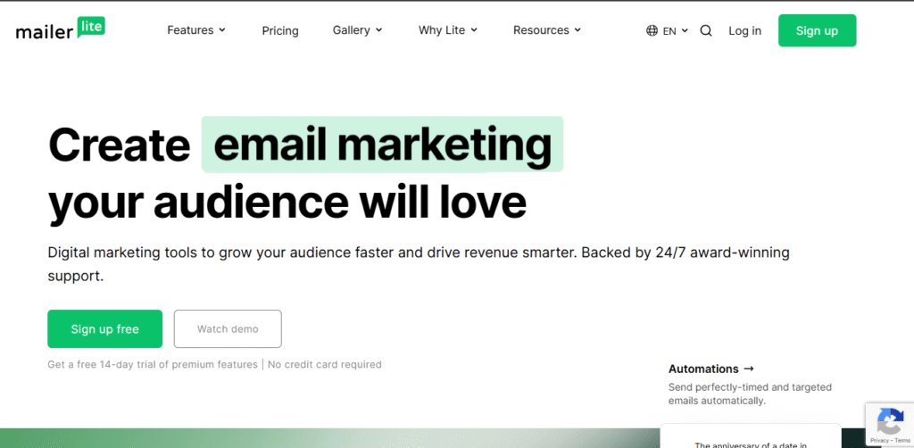 MailerLite: Best for Ease of Use and EU Compliance - Top Email Marketing Services in Europe