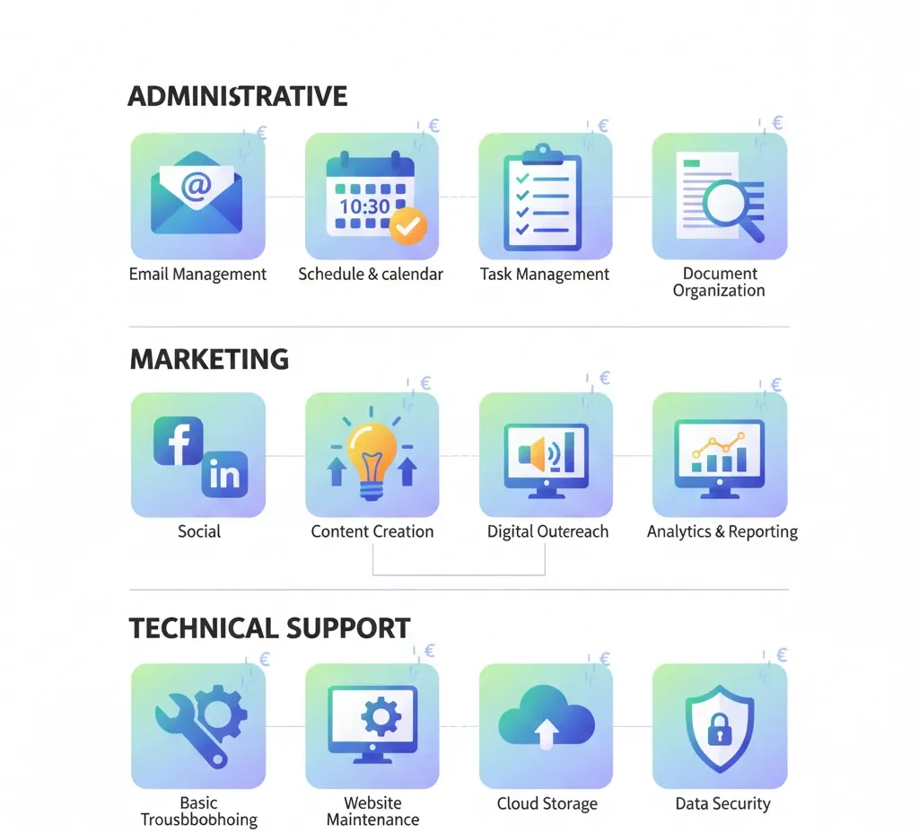 Common Virtual Assistant Tasks and Services :- Best Virtual Assistant Services in Europe