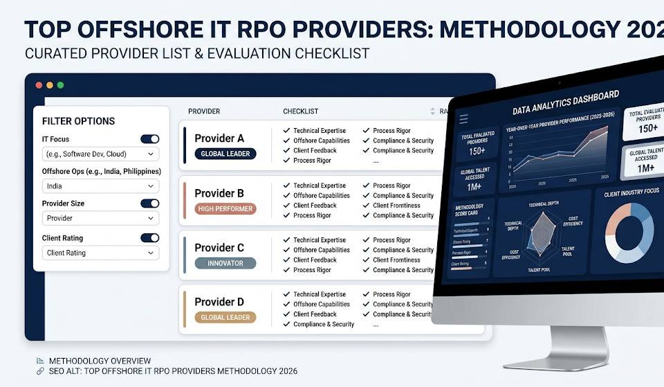 Methodology for curating notable offshore IT recruiters in 2026